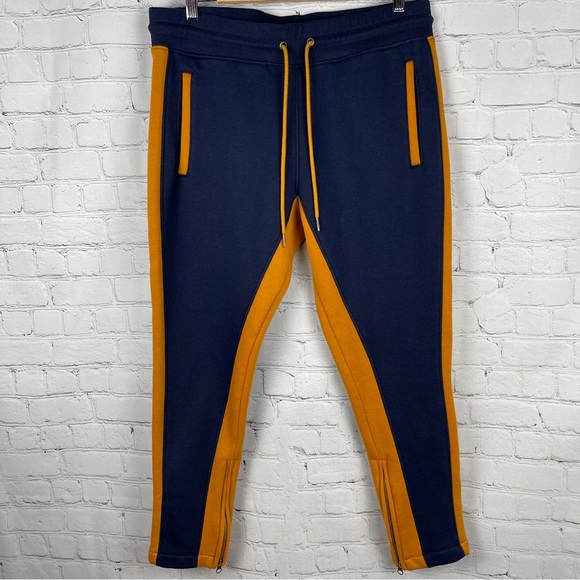 CivilizeD Pants Civilized Mens Sweatpants Colorblock Navy Blue